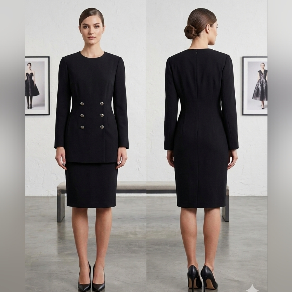 TALBOTS VINTAGE CLASSIC LITTLE BLACK DRESS WOMEN'S 4 (The Secretary's Dress)